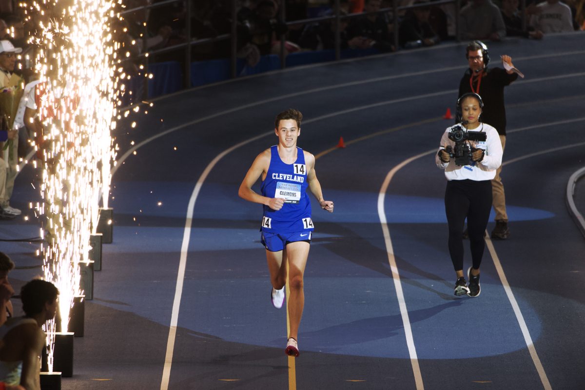NYC Nike Armory — finish line sparks